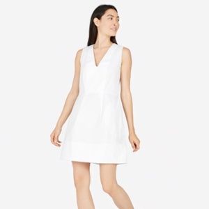 - -EVERLANE  The Cotton Poplin V-Neck Tank Dress SIZE 4